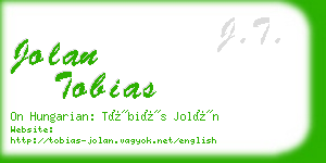 jolan tobias business card